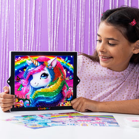 Lite-Brite Color Pop Mystic Fairy template shows butterflies in glowing detail