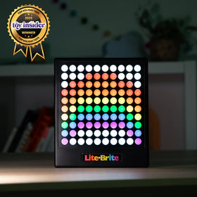 Lite-Brite Touch animations illuminate artwork with five options