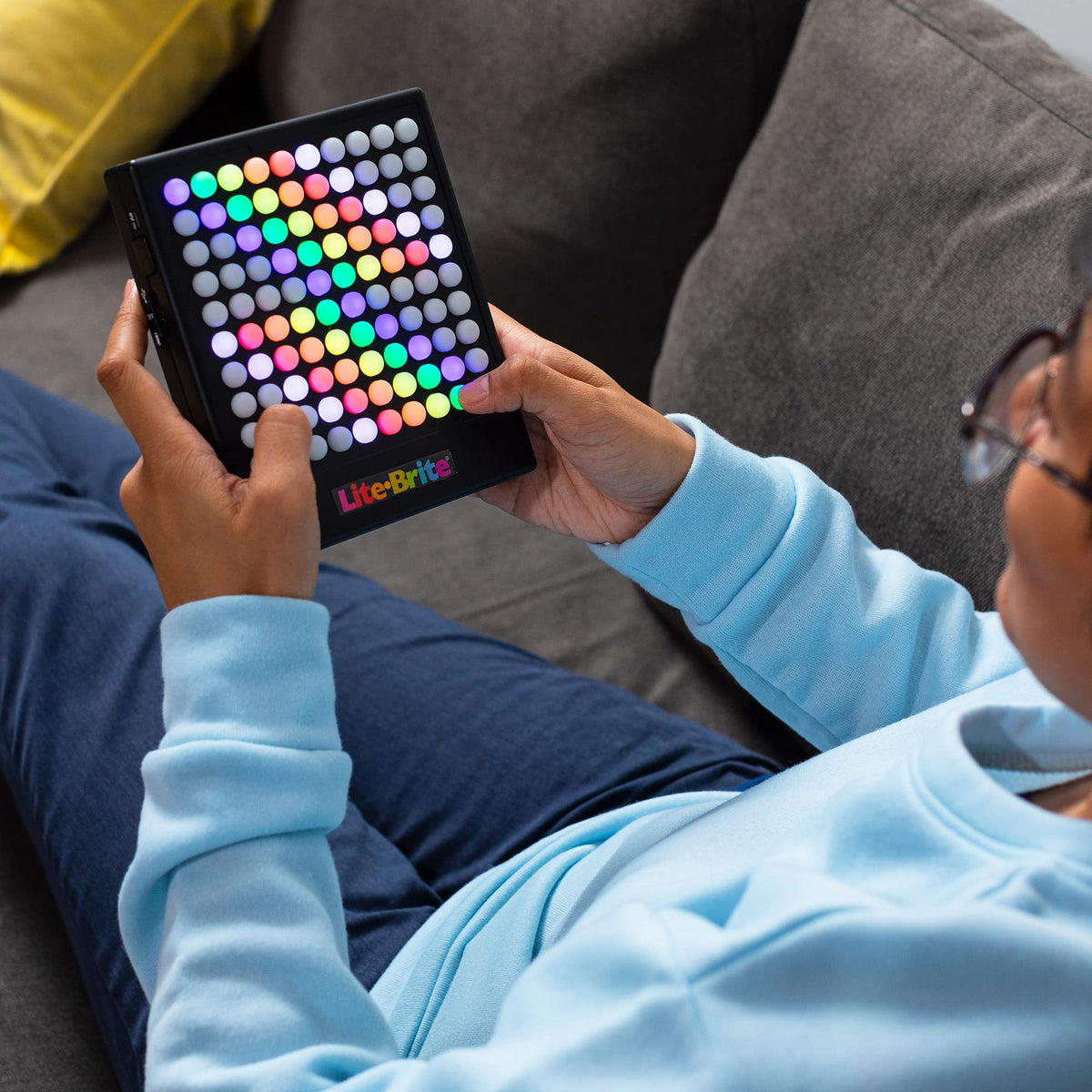 Lite-Brite Touch color buttons showcasing vibrant hues for creative play