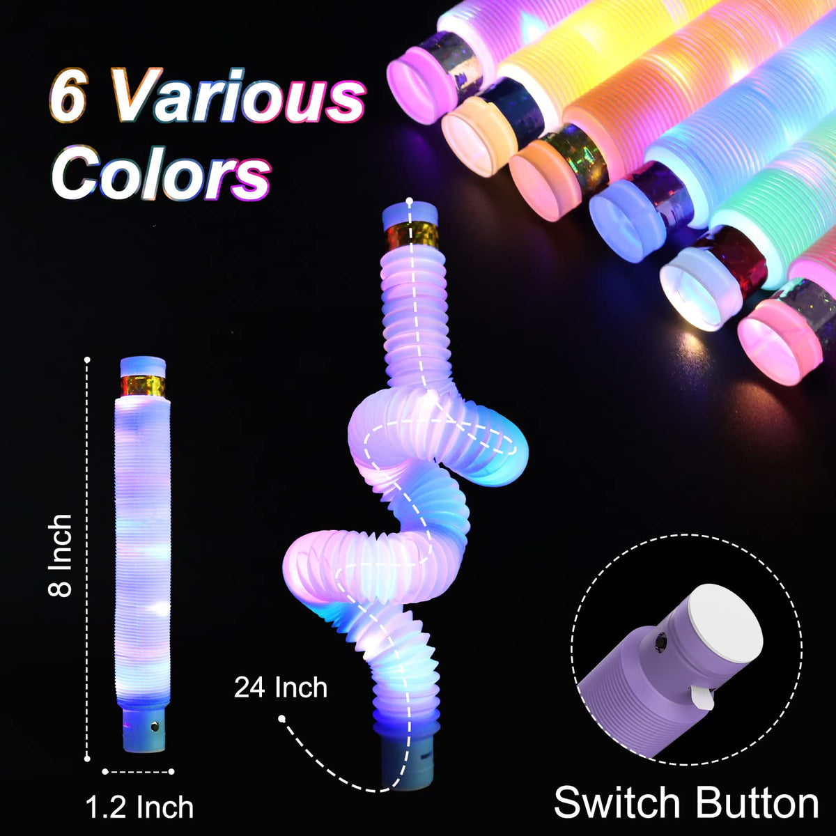 LitFP LED glow sticks in action at a kids party for bright decoration.
