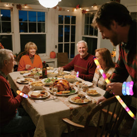 LitFP Christmas and Halloween party decor glow sticks brighten celebrations.