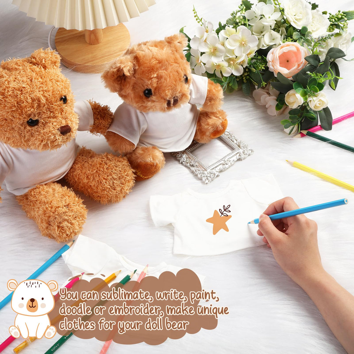 Litherr S party gift bags DIY with bear clothes.
