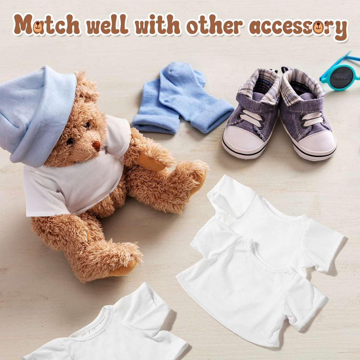 Litherr S bear shirt with crew neck fits many outfits.