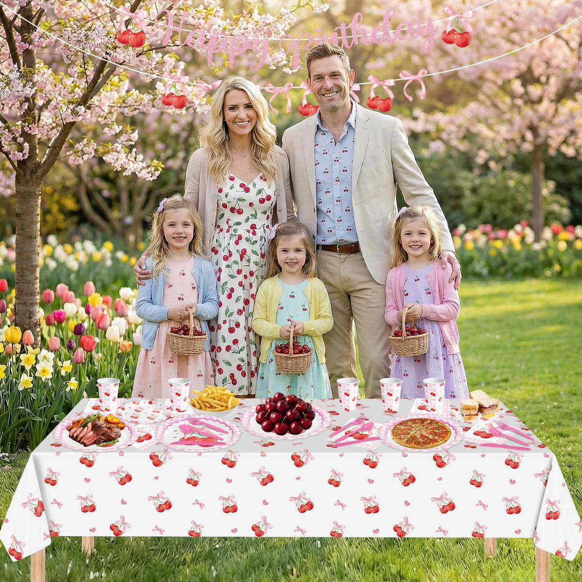 Litmitfu cherry napkins 6.5x6.5 provide soft, absorbent cleanup