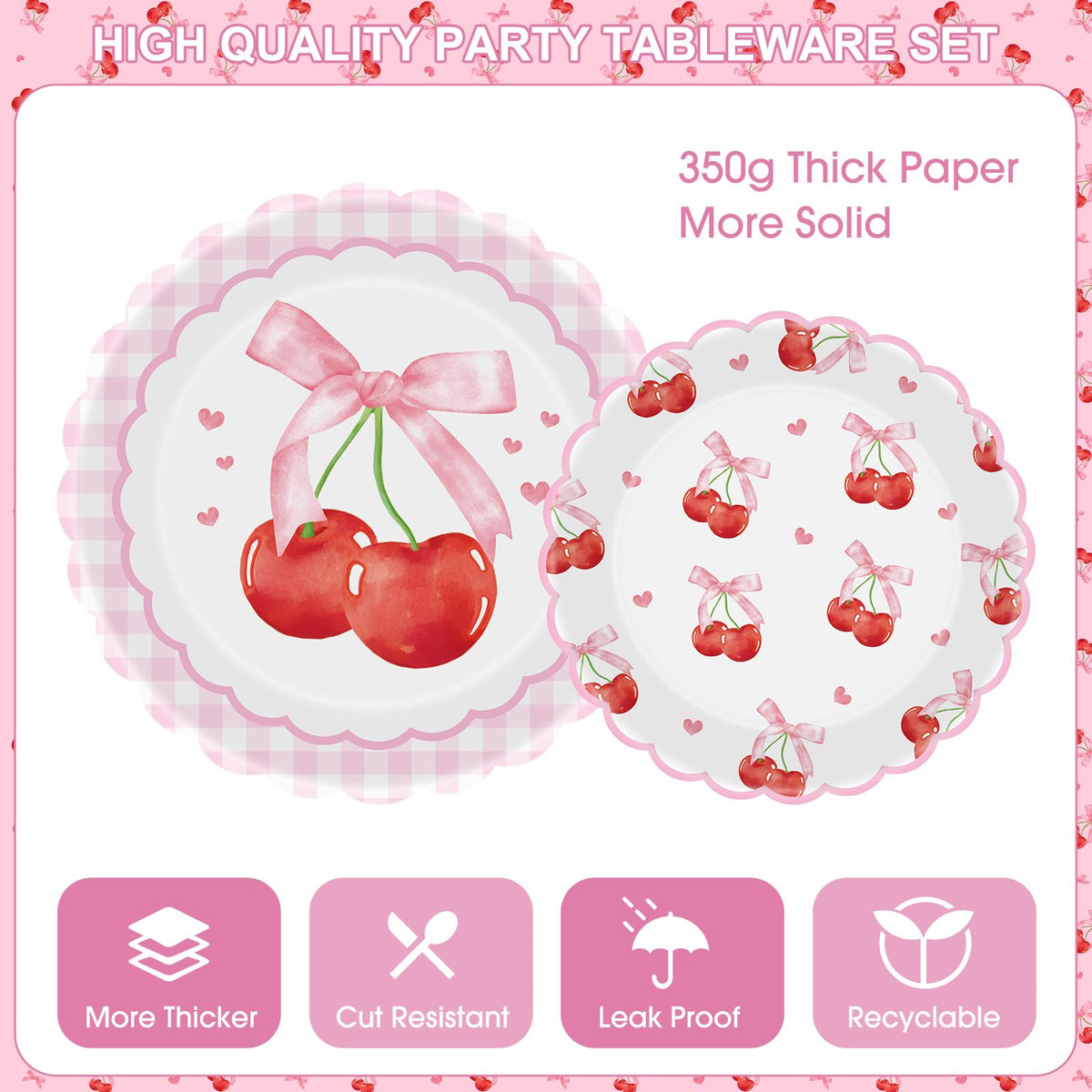 Litmitfu cherry tablecloth protects surfaces with color and scale