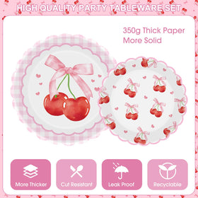 Litmitfu cherry tablecloth protects surfaces with color and scale