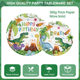 Litmitfu dinosaur napkins absorb spills and reinforce the theme.