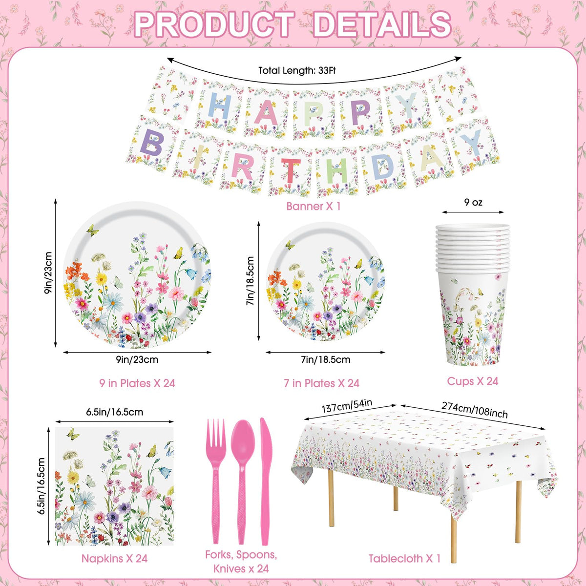 Litmitfu Floral Dinner Plates 9 inch feature bold petals for easy, stylish serving.
