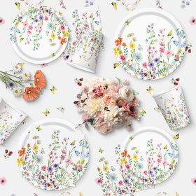 Litmitfu Flower Party Supplies Kit bundles essentials for a ready-to-use celebration.