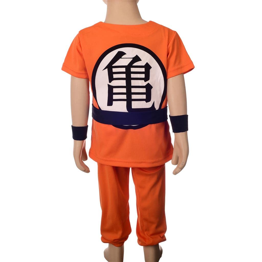 Lito Angels little boys orange cosplay set back view, easy to pair with accessories for cosplay