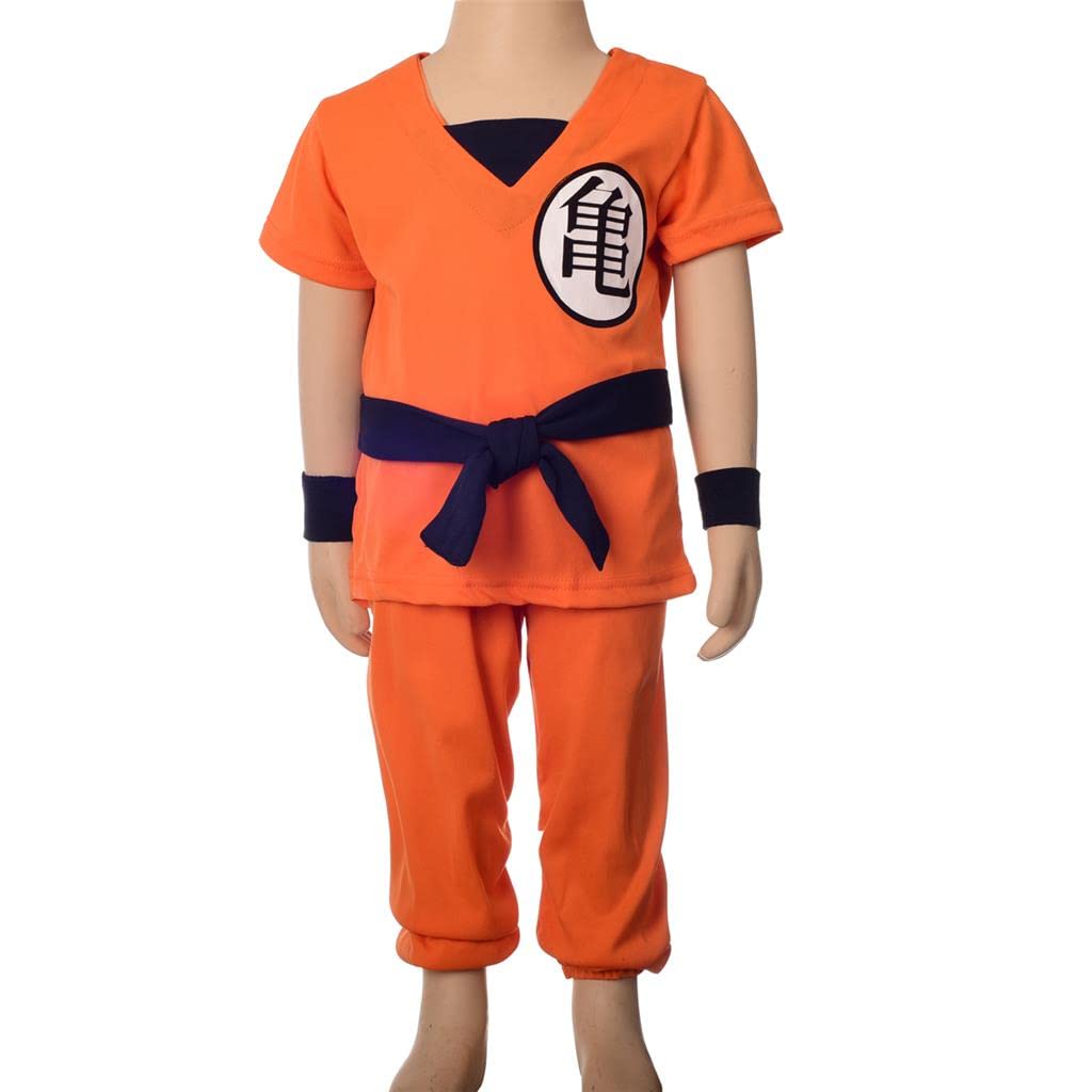 Lito Angels little boys orange cosplay set front view, comfy fabric for active play