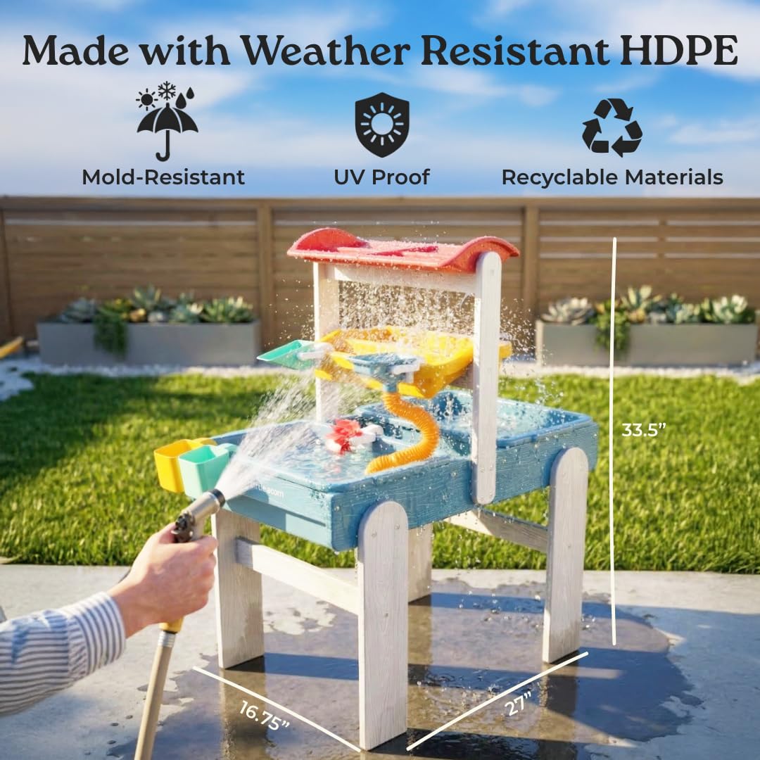 Little Acorn water table sand-side provides tactile sand play outdoors.