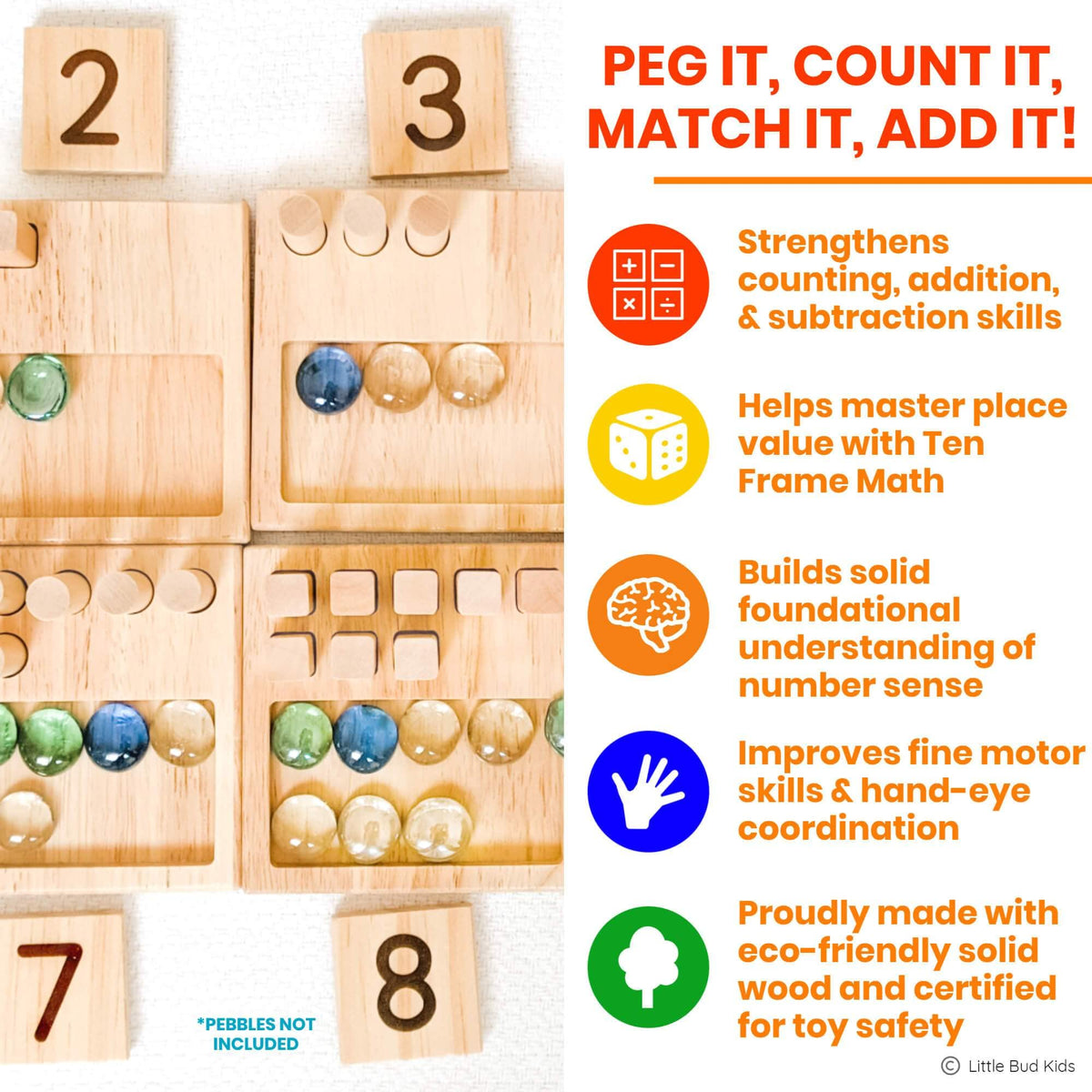 Little Bud Kids Addition Subtraction Flashcards enable practical problem-solving with friendly prompts.