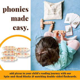 LITTLE BUD KIDS CVC flashcards back show the word alongside image.