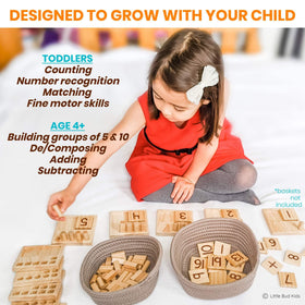 Little Bud Kids Peg-board set with tote simplifies clean-up and on-the-go practice.