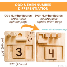 Little Bud Kids Peg shapes for self-correction promote independent learning.