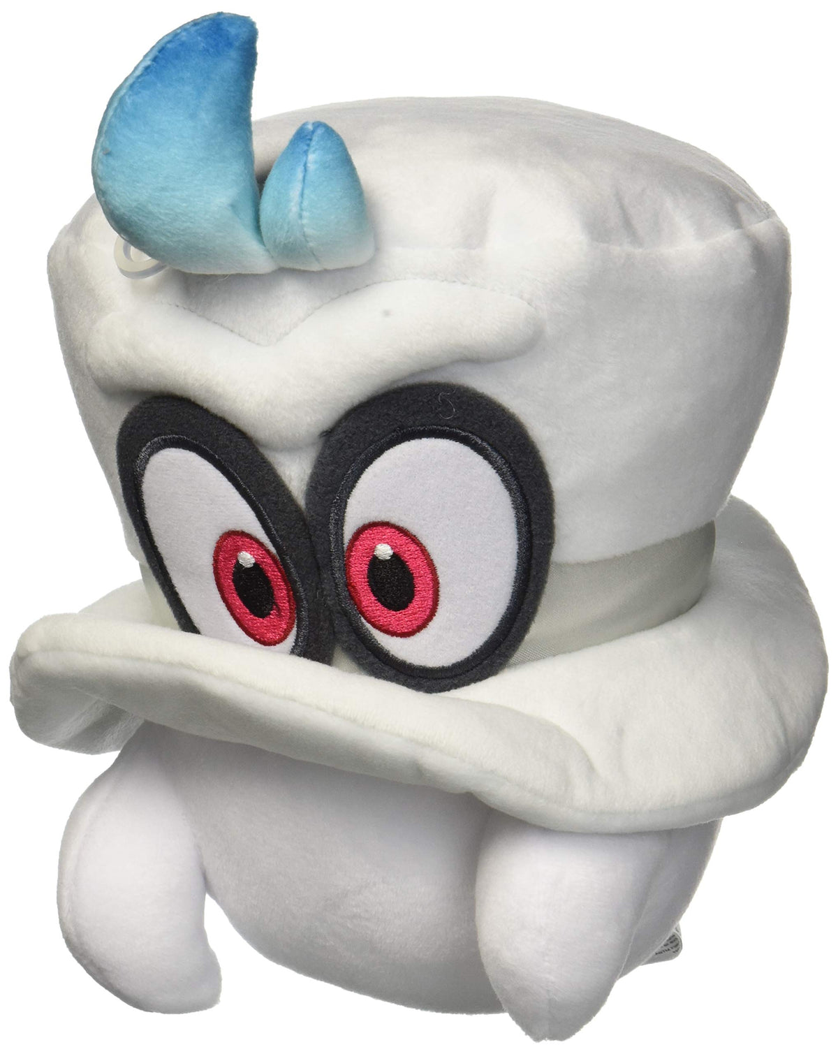 Little Buddy Cappy white top-hat plush, soft cuddle buddy for Mario fans.