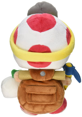 Little Buddy Captain Toad plush closeup, soft fabric and cuddly texture.