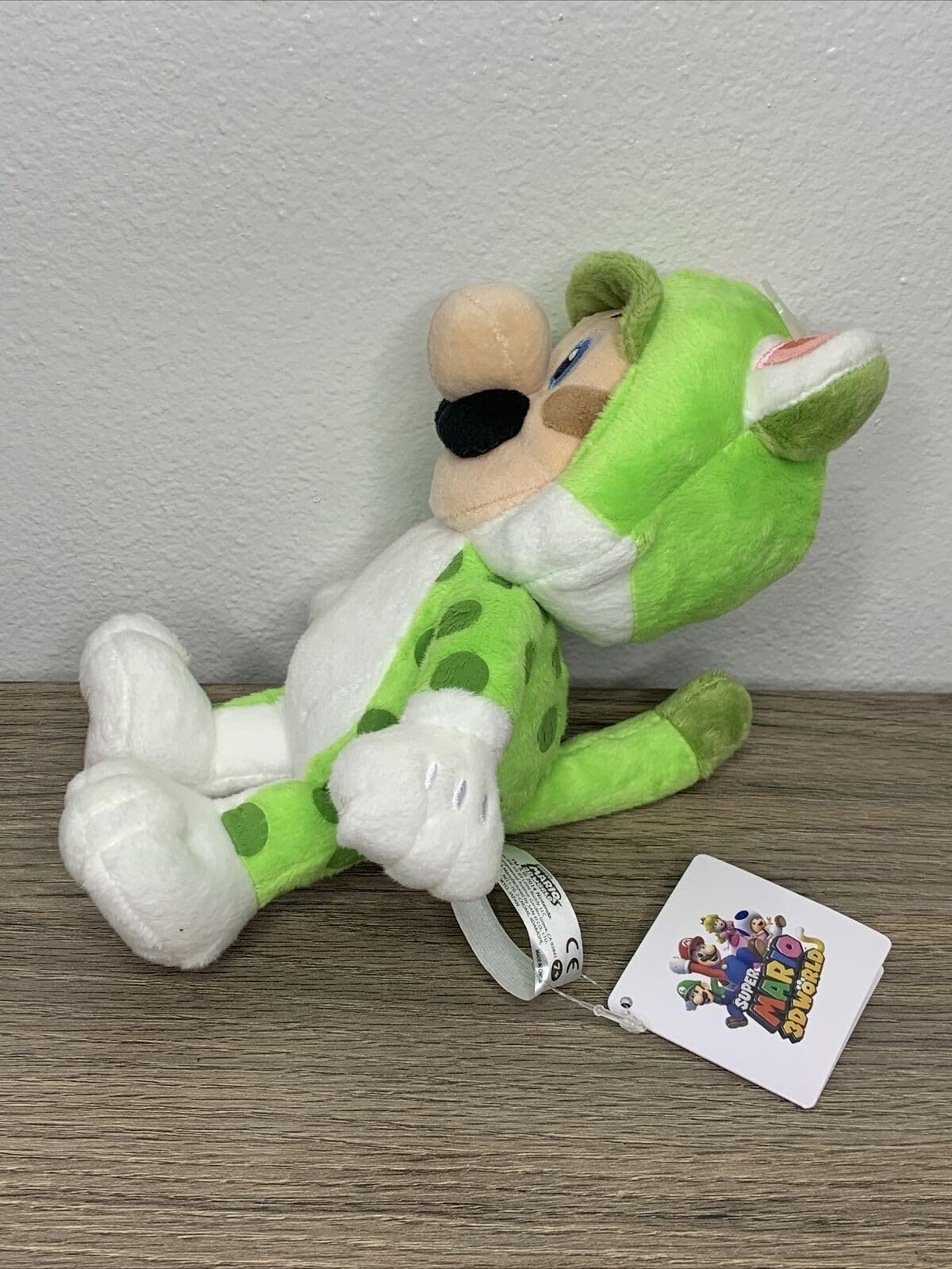 Little Buddy Luigi Cat Plush back view, compact 10-inch size.