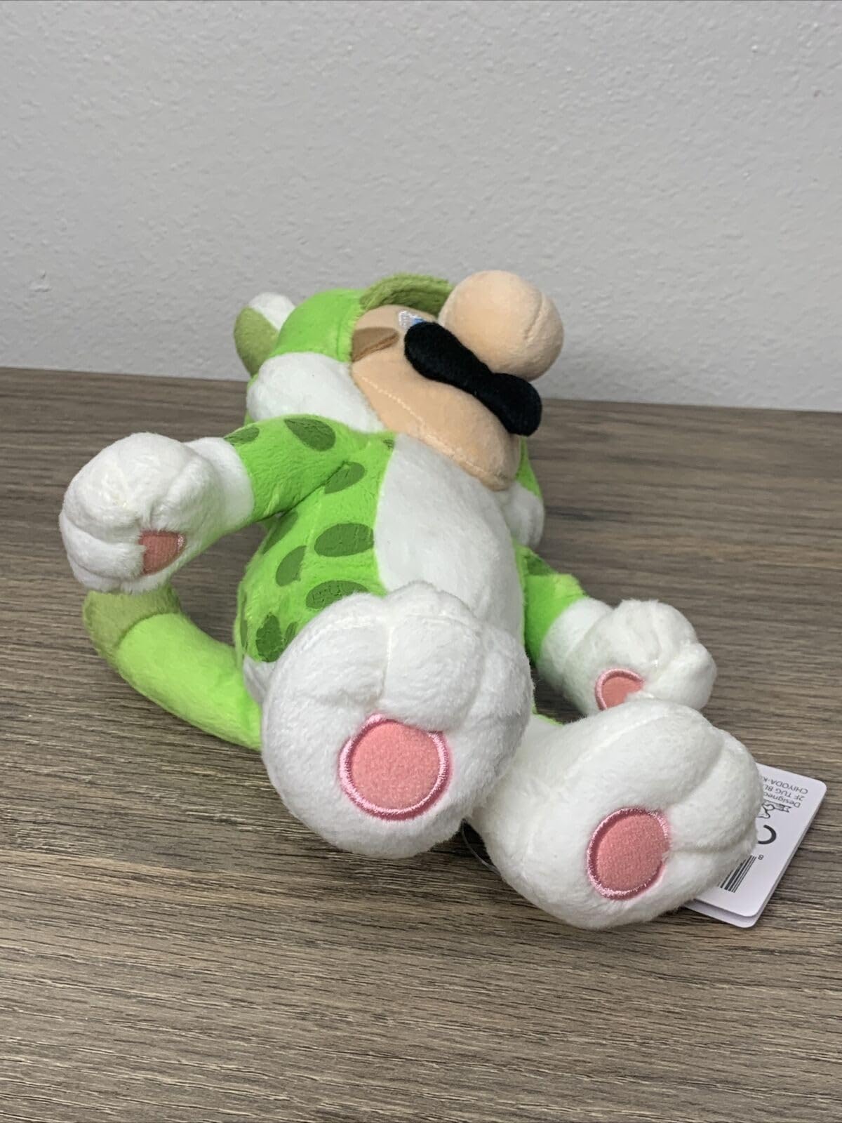 Little Buddy Luigi Cat Plush fabric detail, plush pile texture.