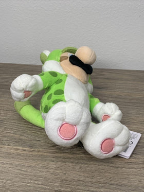 Little Buddy Luigi Cat Plush fabric detail, plush pile texture.
