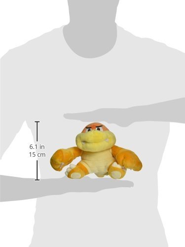 Little Buddy plush close-up face in yellow, vibrant color and detailed stitching.