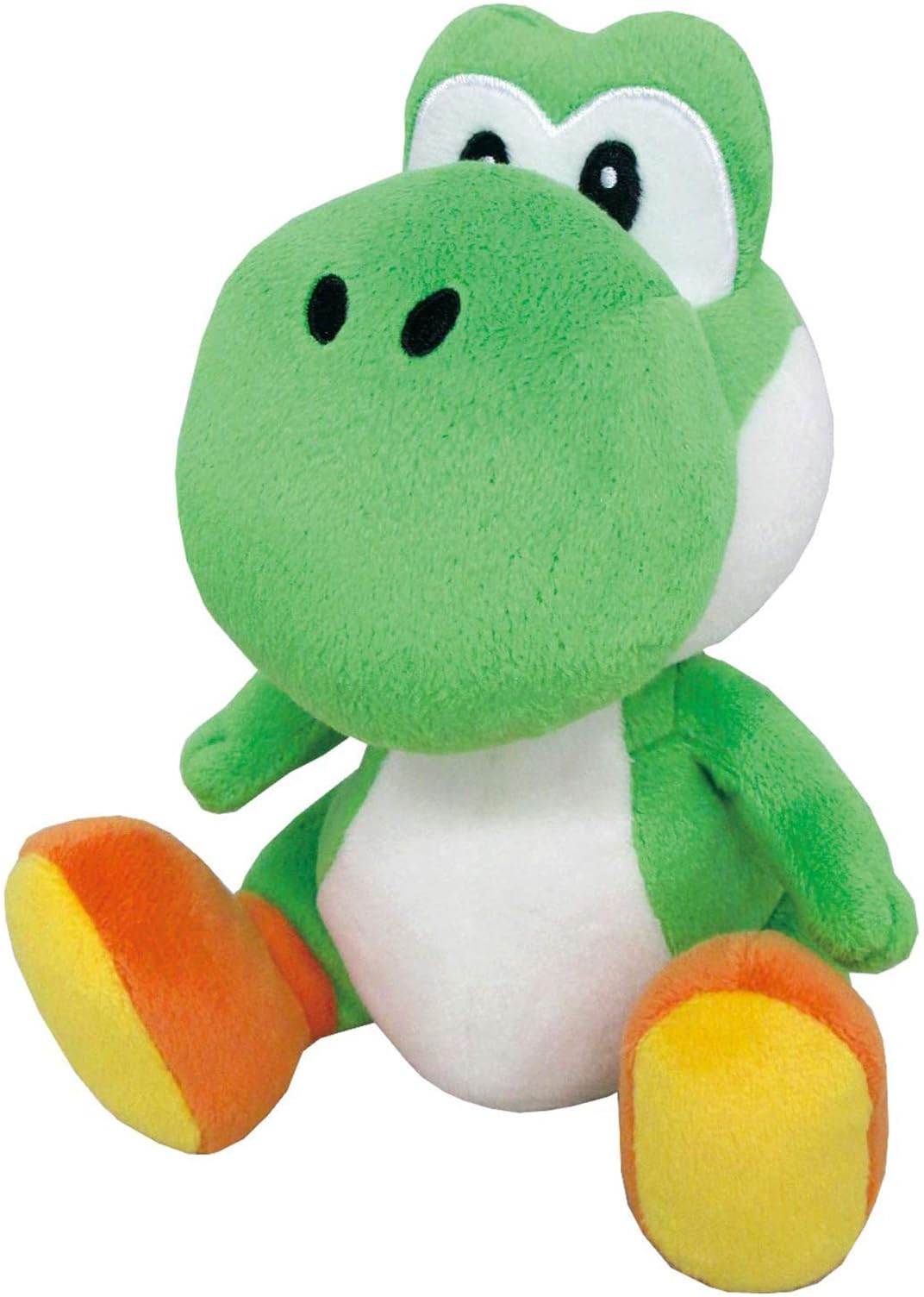 Little Buddy Yoshi plush front view, soft fabric ideal for cuddling during story time.