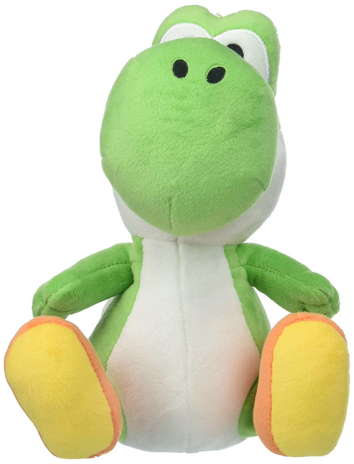 Little Buddy Yoshi plush side view, durable seams for daily play and travel.