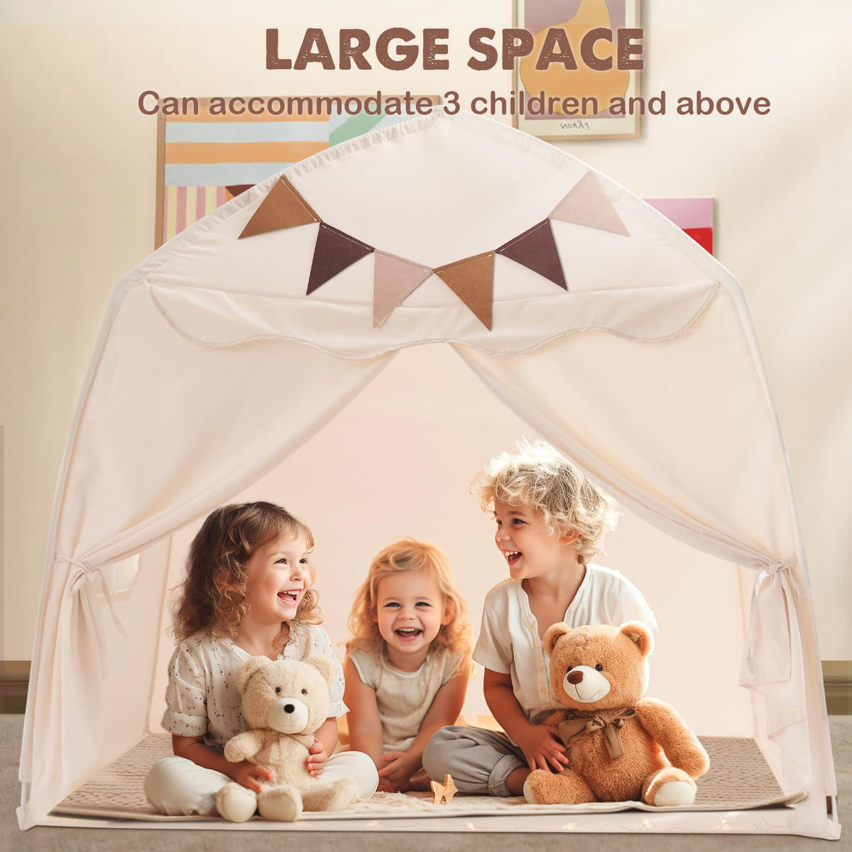 Little Dove 51x39x51 inch tent creates private space for reading and relaxation