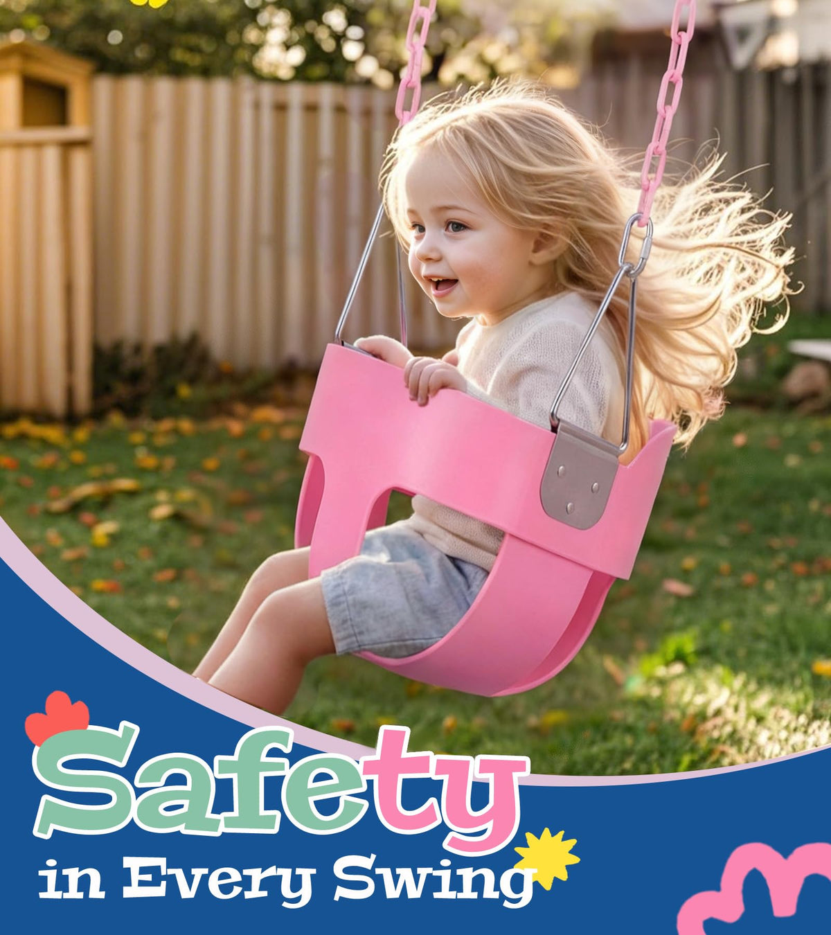 Little Dove PVC-coated chains offer finger-safe play for toddlers