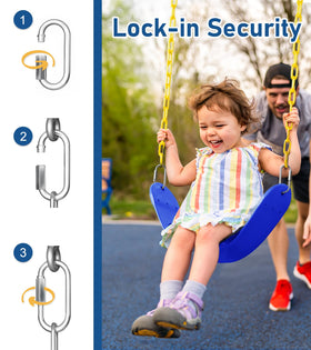 Little Dove durable swing seat supports up to 330 lbs with a non-slip, easy-to-clean surface.