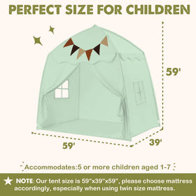 Little Dove extralarge tent uses premium polyester fabric and a sturdy frame for durability