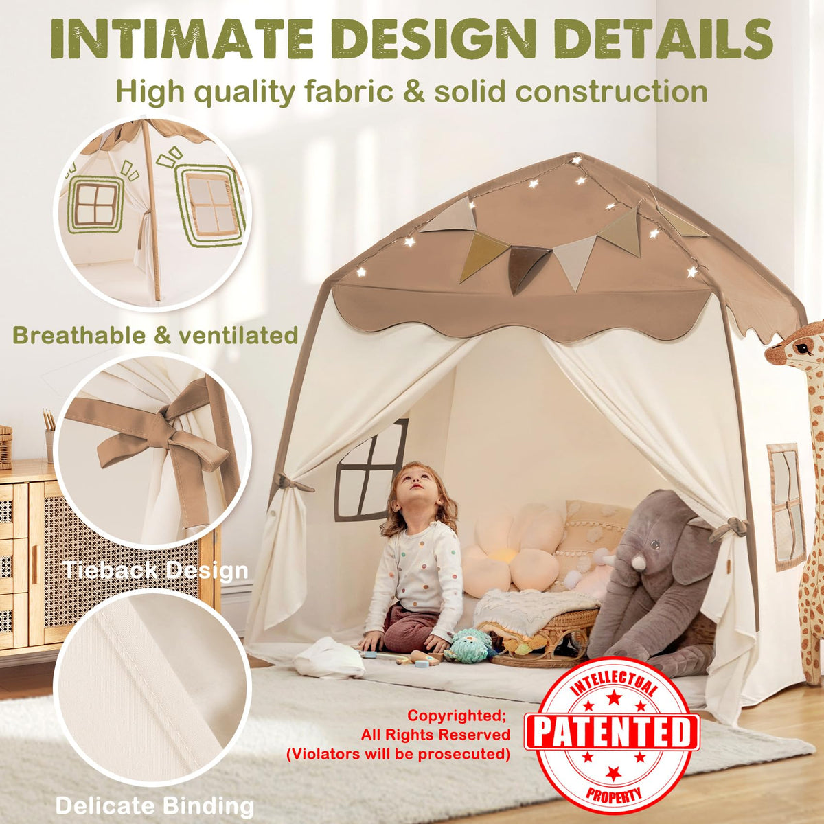 Little Dove foldable portable kids tent ready for travel