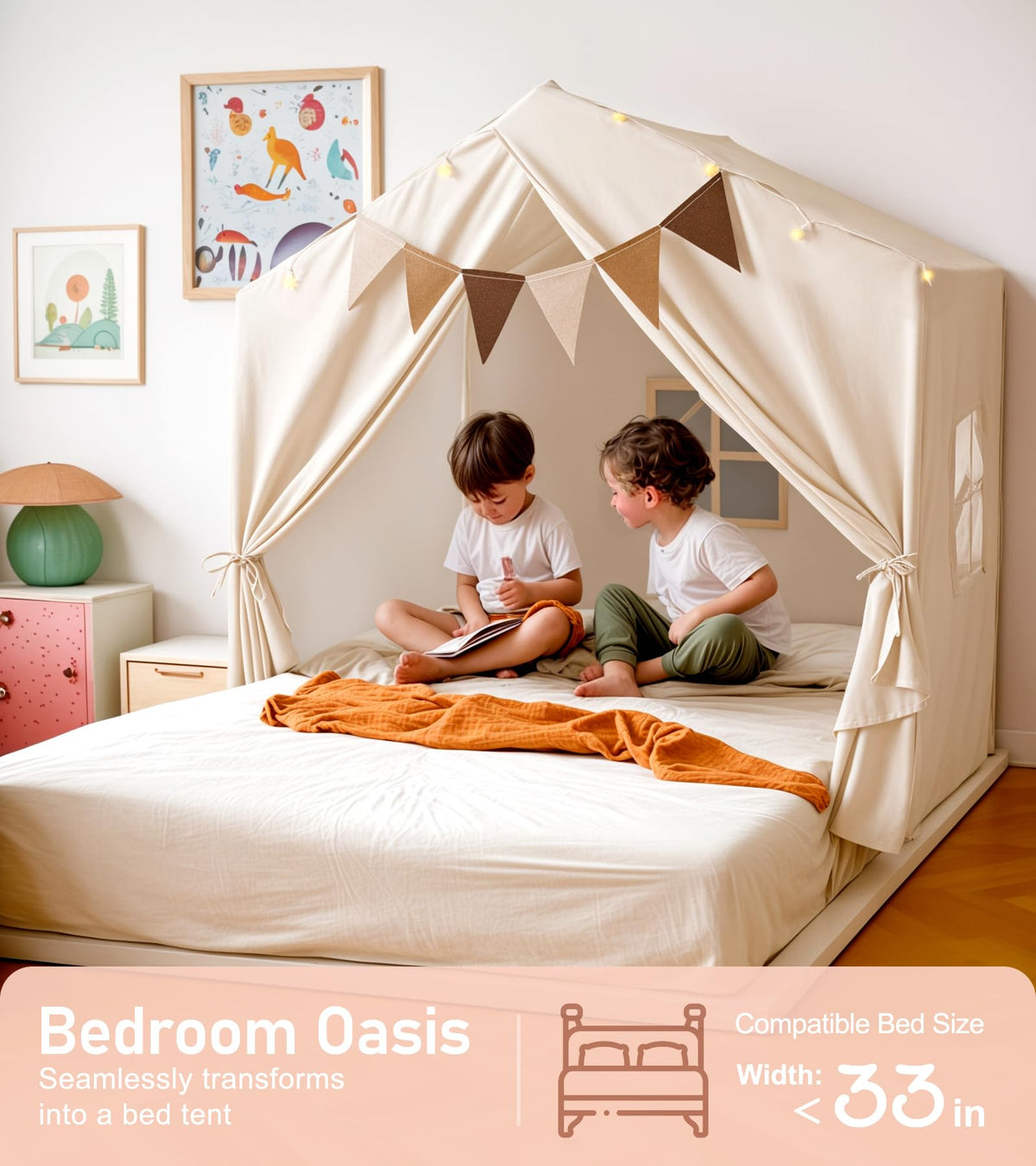 Little Dove Kids Tent shows two windows for ventilation