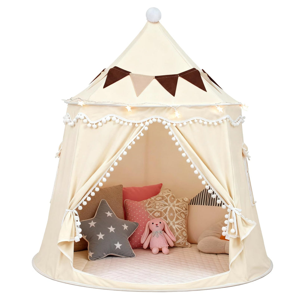 Little Dove play tent with padded mat offering a comfy floor for naps and playtime.