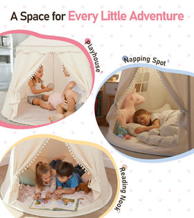Little Dove play tent spire castle design sparks imaginative play and pretend adventures.