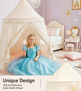 Little Dove play tent star lights create a magical, cozy reading nook.