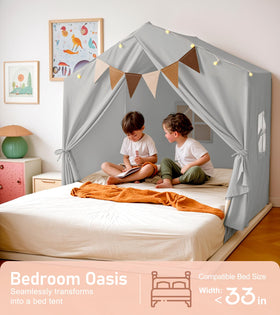 Little Dove play tent two windows keeps a fresh, airy space for kids.