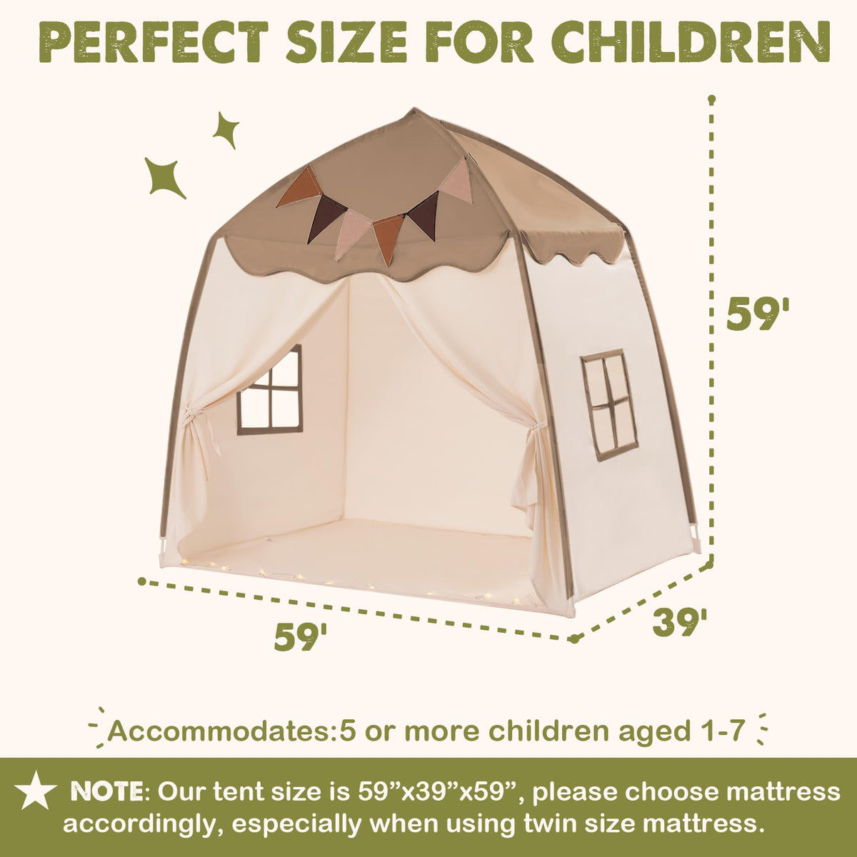 Little Dove premium fabric and sturdy fiberglass frame in use