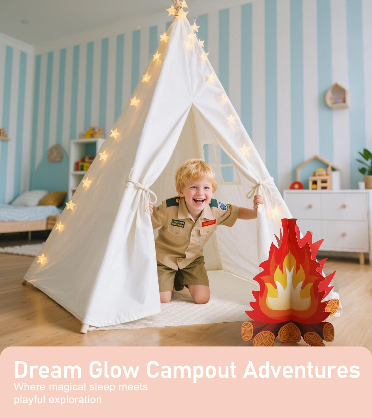 Little Dove Teepee Tent curtains for privacy invite cozy, independent playtime