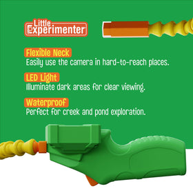 Little Experimenter Snake Scope reveals ant nests and leaf textures in vivid detail.