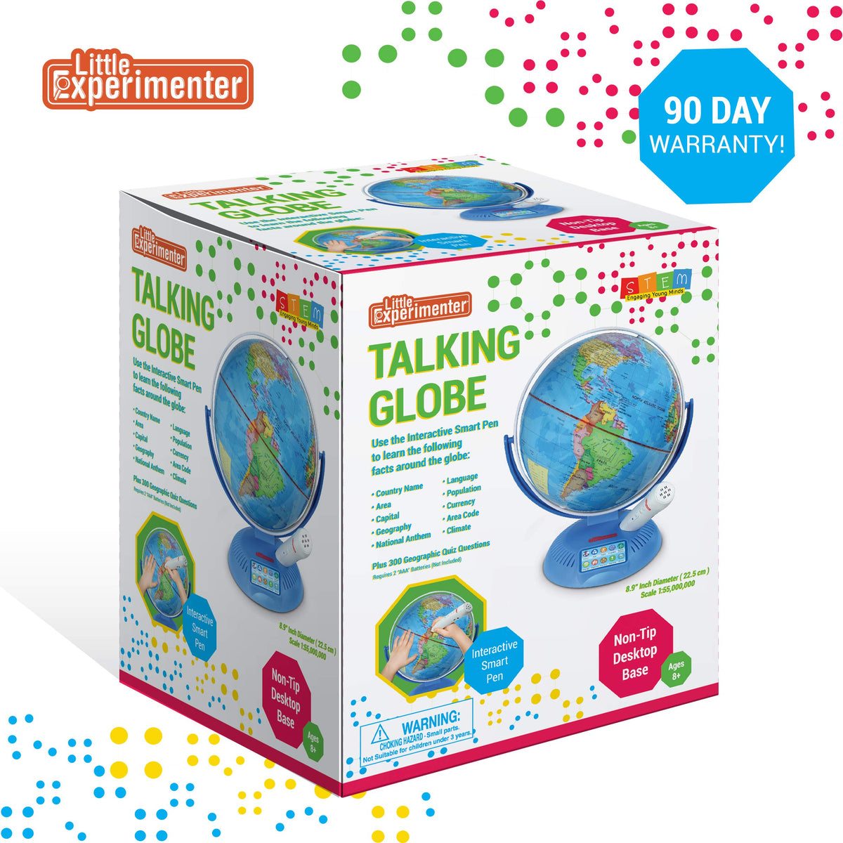 Little Experimenter 9-inch portable globe ready for desks.