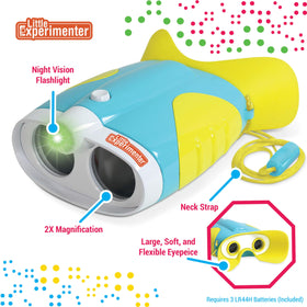 Built-in flashlight helps illuminate paths for safe, imaginative night outings.