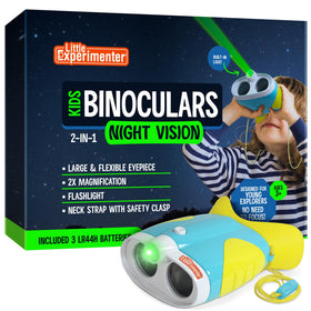 Little Experimenter night vision binoculars front view for curious kids exploring at dusk.