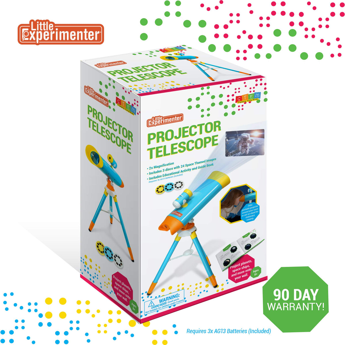 Little Experimenter durable kids telescope with soft eyepiece enhances comfort.