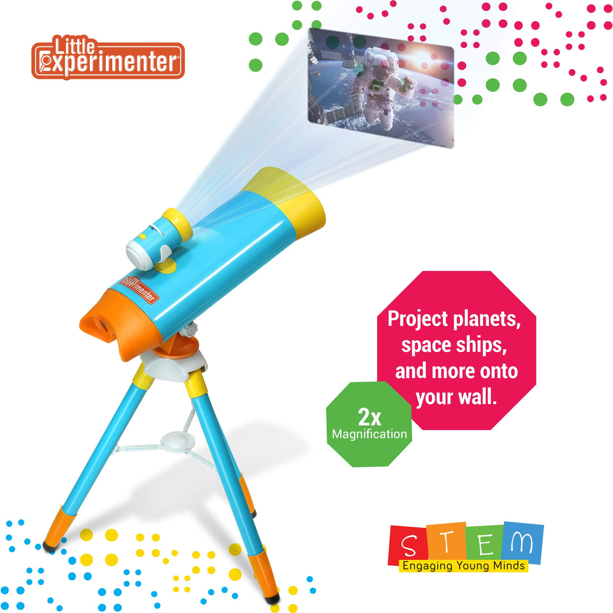 Little Experimenter 24 space image discs provide varied planets and ships for exploration.