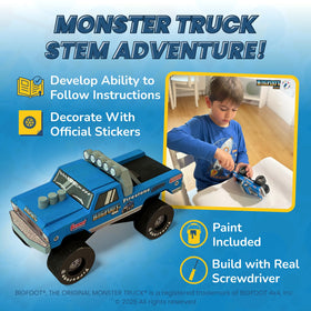 Little Jupiter Bigfoot 1 assembled truck measures 7 inches long for display