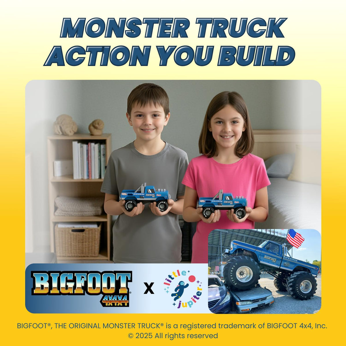 Little Jupiter Bigfoot 1 included screwdriver for safe kid friendly building