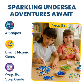 Little Jupiter mosaic kit Sea Turtle: encourages fine motor skills through tile placement.