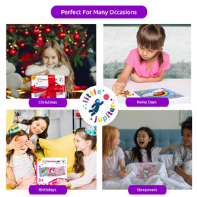 Little Jupiter pom pom art family crafting session promotes cooperative play